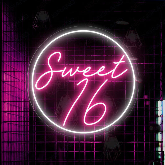 Sweet 16 Neon Sign Happy Birthday Neon Sign
