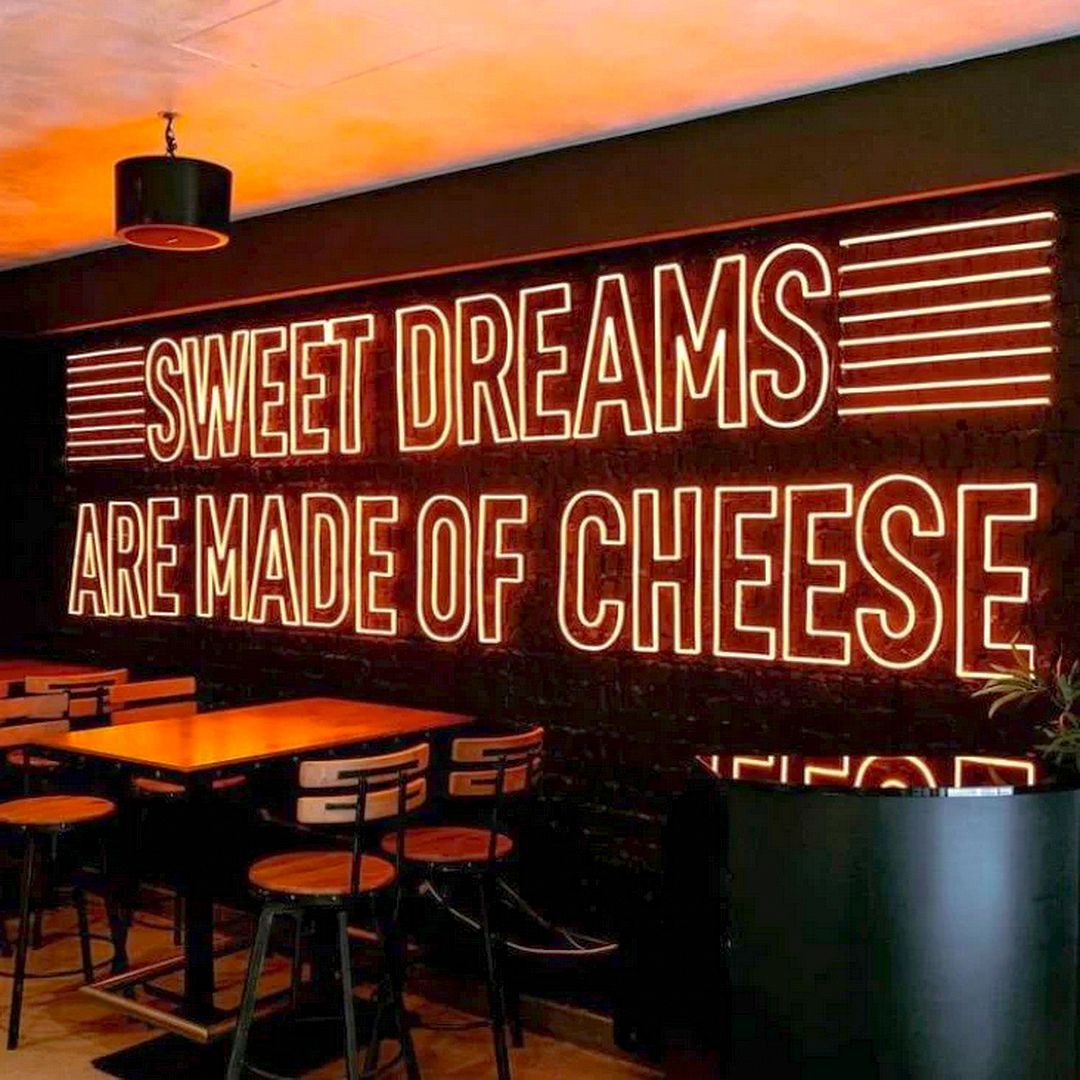 Sweet Dreams Are Made Of Cheese Neon Sign