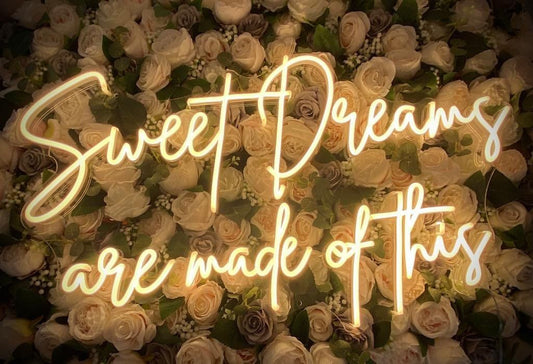 Sweet Dreams Are Made of This Neon Signs, Neon Lights, LED Neon Signs for Room, Bars Light Up Signs, Cool Neon Light Signs, Neon Wall Lights