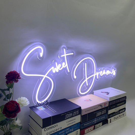 Sweet Dreams Neon Signs, Plug-in or Battery Powered Neon Lights