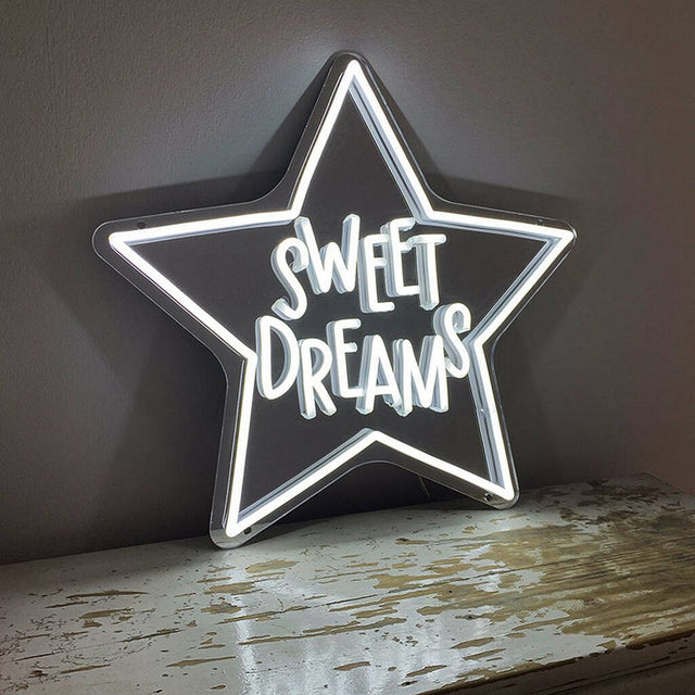 Sweet Dreams Star LED Neon Sign for Kids Room light up sign
