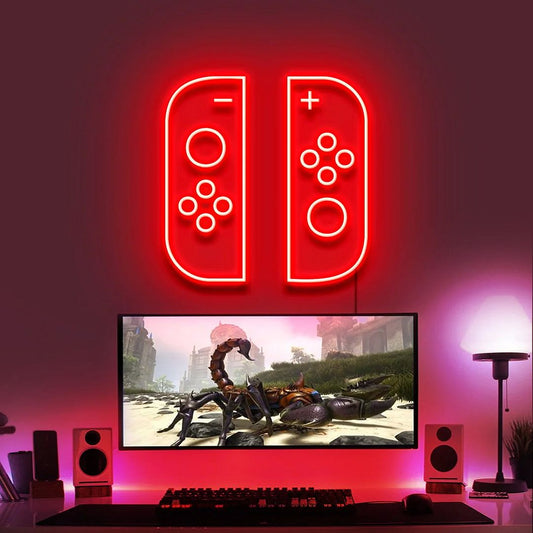 Switch Joy-Con Gaming Controllers Neon Sign