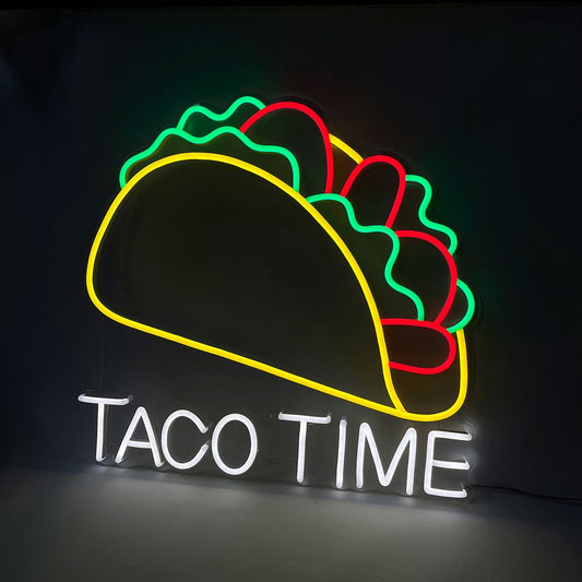Taco Time Neon Sign