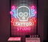 Tattoo Studio Skull Neon Sign