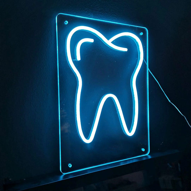 Teeth LED Neon Sign for Storefront light up sign