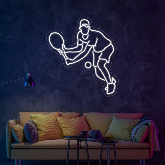 Tennis Player Neon Sign