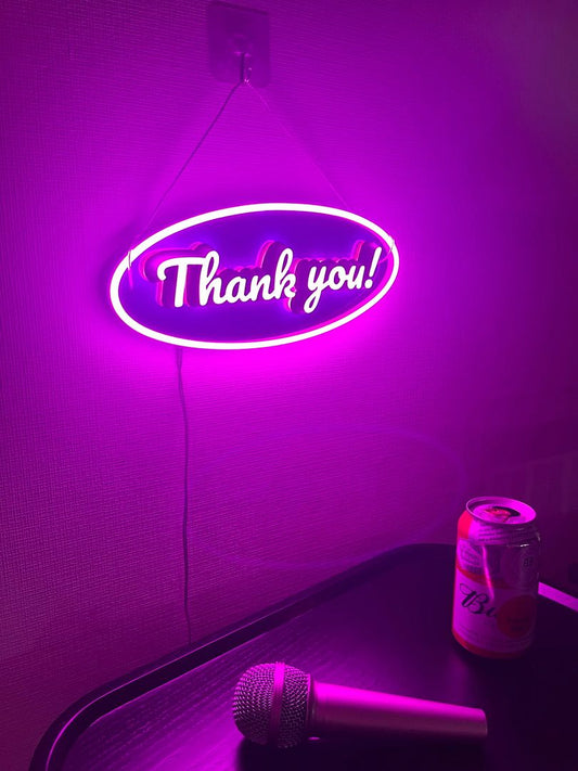 Thank You 3D Neon Sign