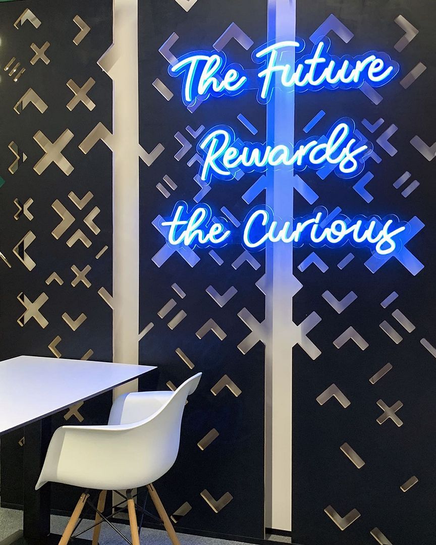 The Future Rewards The Curious Neon Sign