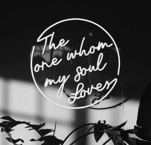 The One Whom My Soul Loves Neon Signs, Neon Lights, LED Neon Signs for Room, Bars Light Up Signs, Cool Neon Light Signs, Neon Wall Lights