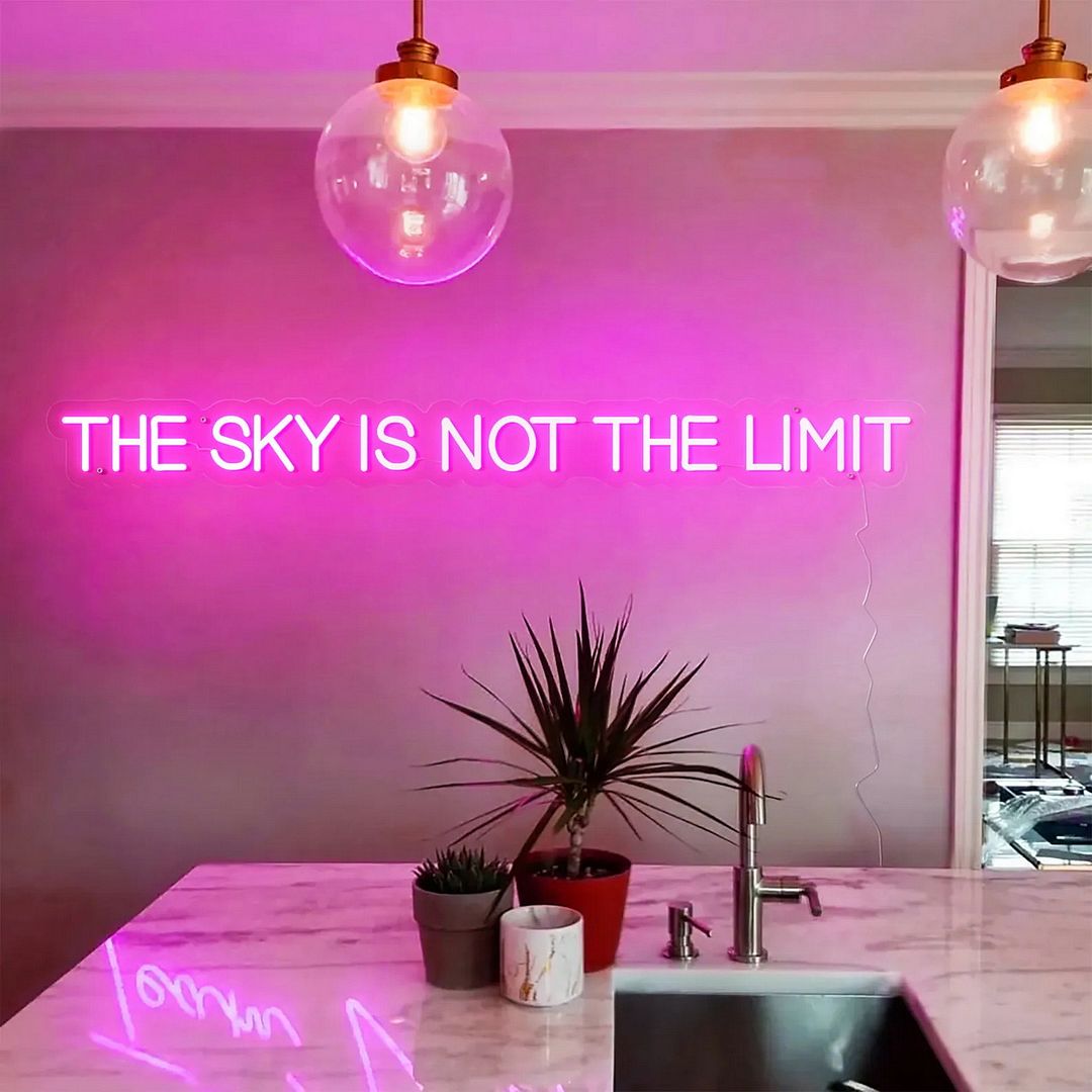 The Sky is Not The Limit Neon Sign