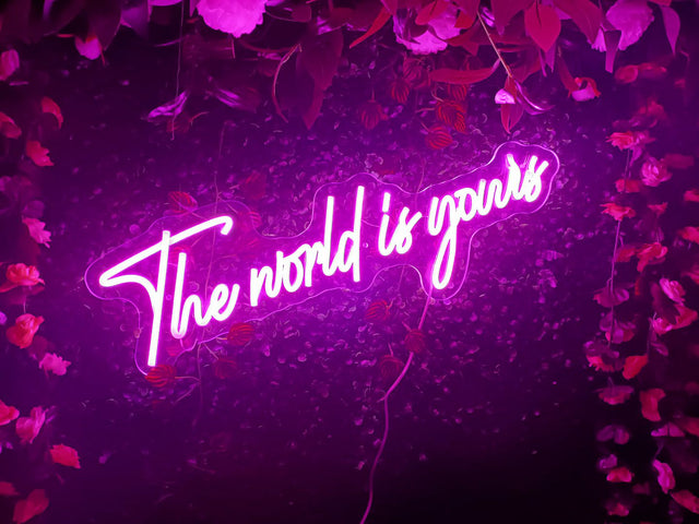 The World is Your LED Neon Sign light up sign
