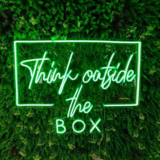Think Outside The Box Neon Sign