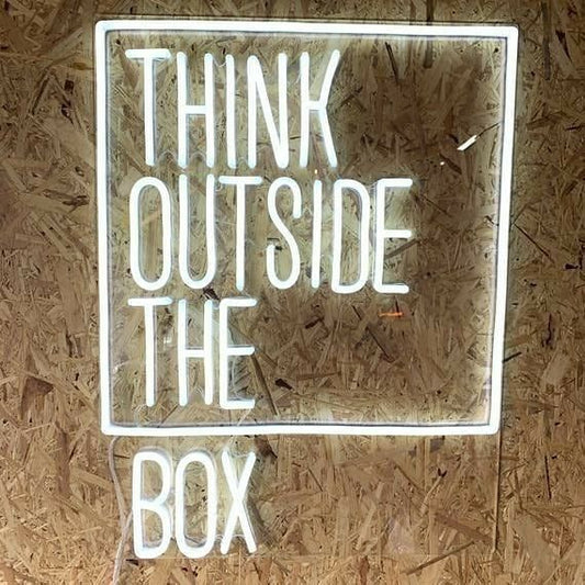 Think Outside The Box Neon Sign