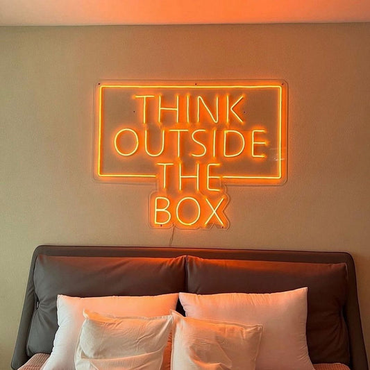 Think Outside The Box Neon Sign