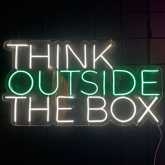 Think Outside The Box Neon Sign