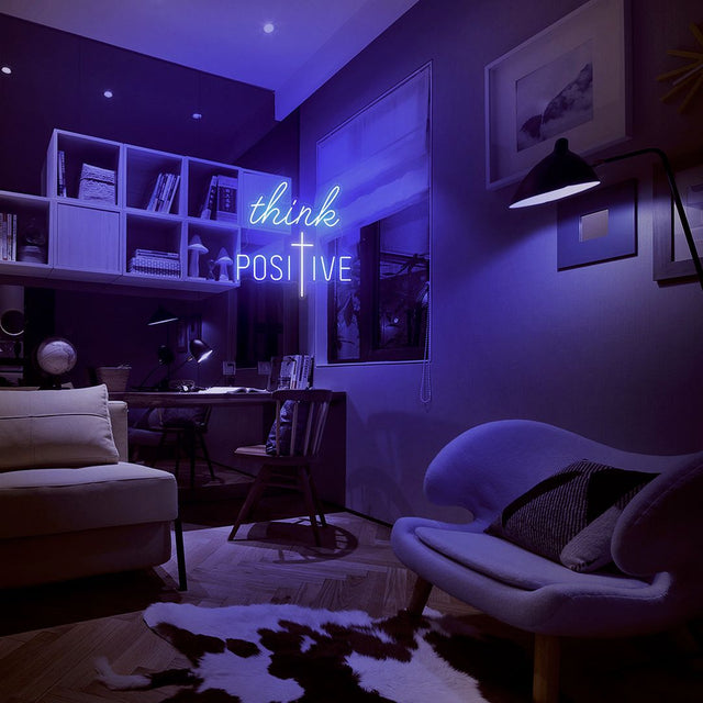 Think Positive Cross LED Neon Sign light up sign