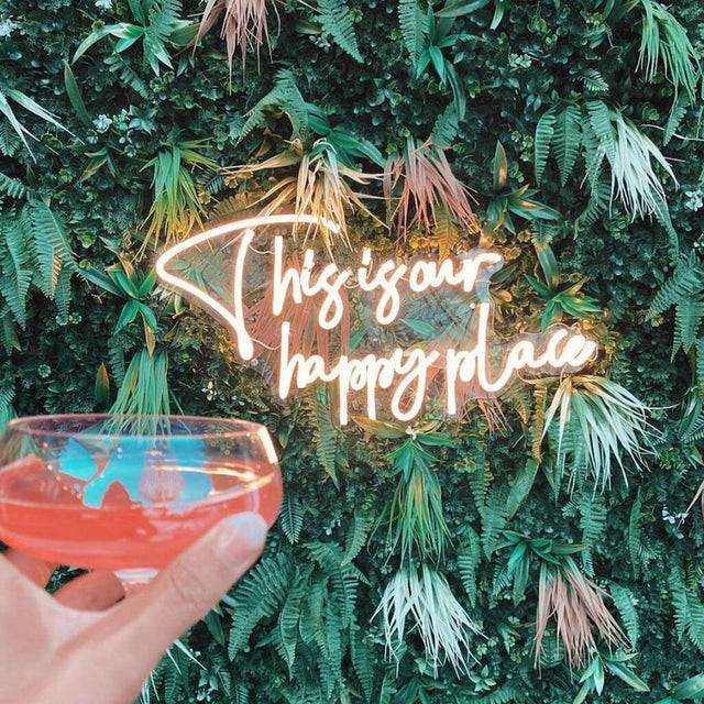 This Is Our Happy Place LED Neon Sign for Wedding light up sign