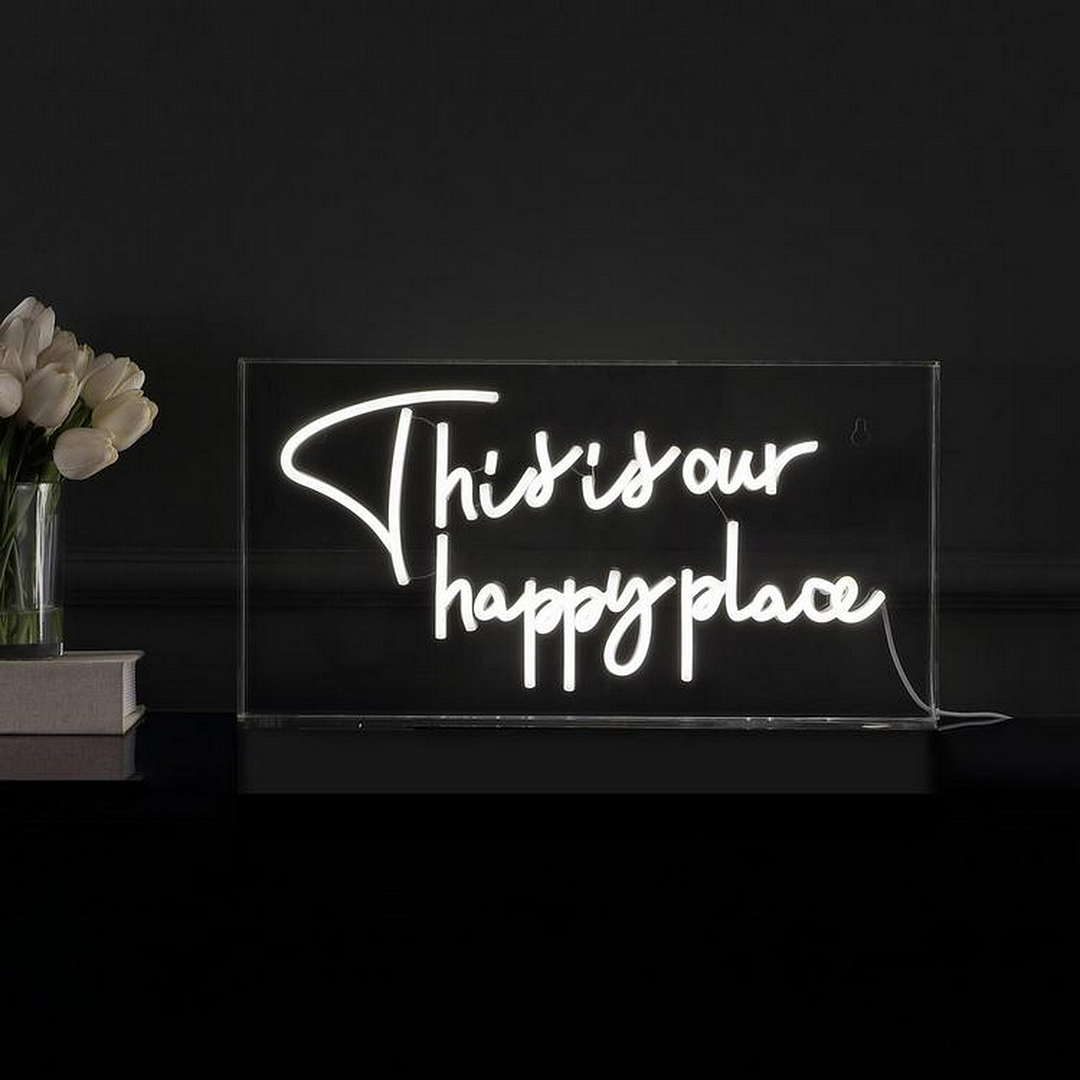 This is Your Happy Place Acrylic Neon Light Box