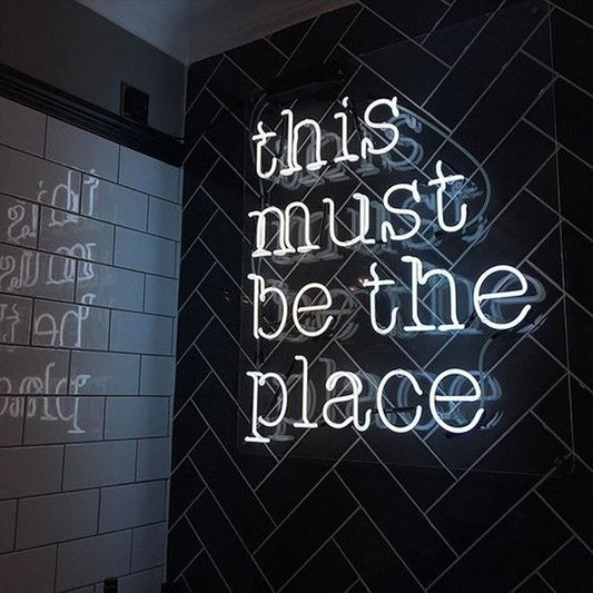 This Must Be The Place Neon Signs, Neon Lights, LED Neon Signs for Room, Bars Light Up Signs, Cool Neon Light Signs, Neon Wall Lights