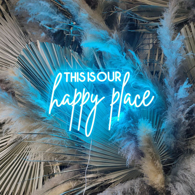 This is Our Happy Place LED Neon Sign light up sign