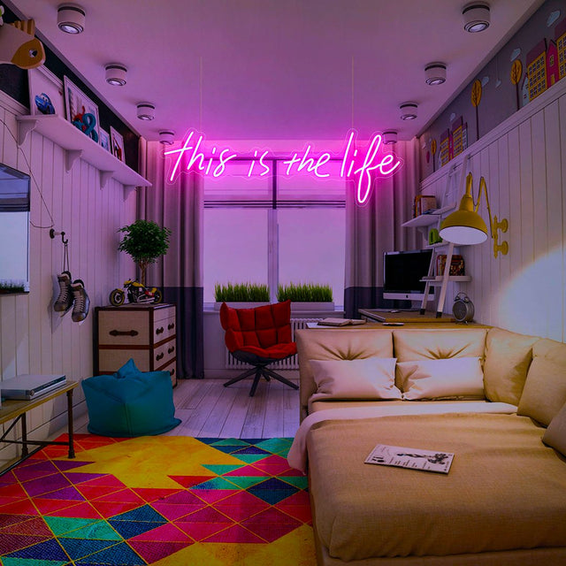 This is The Life LED Neon Sign light up sign