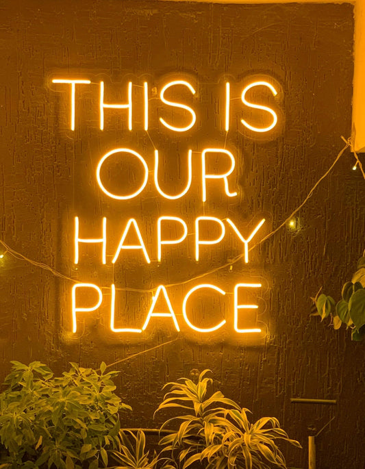 This is Our Happy Place Neon Sign