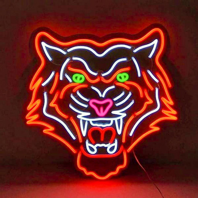 Tiger Head LED Neon Sign for Tattoo Studio light up sign