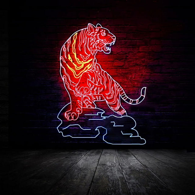 Tiger LED Neon Sign for Tattoo Studio light up sign