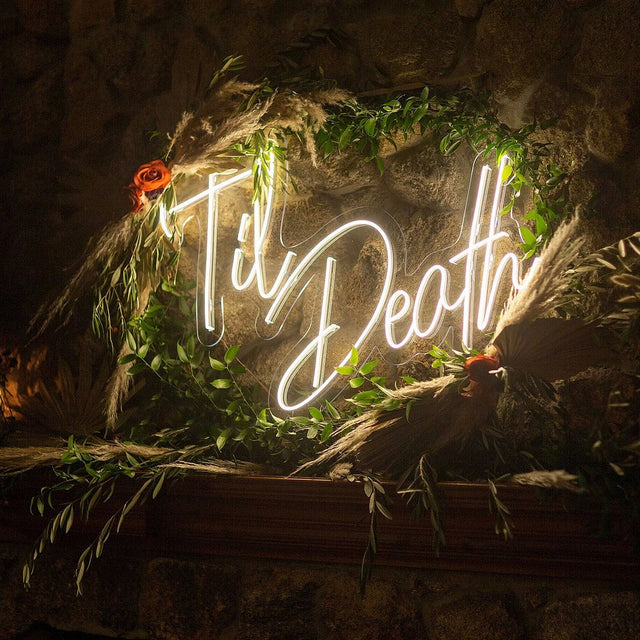 Til Death LED Neon Sign for Party light up sign