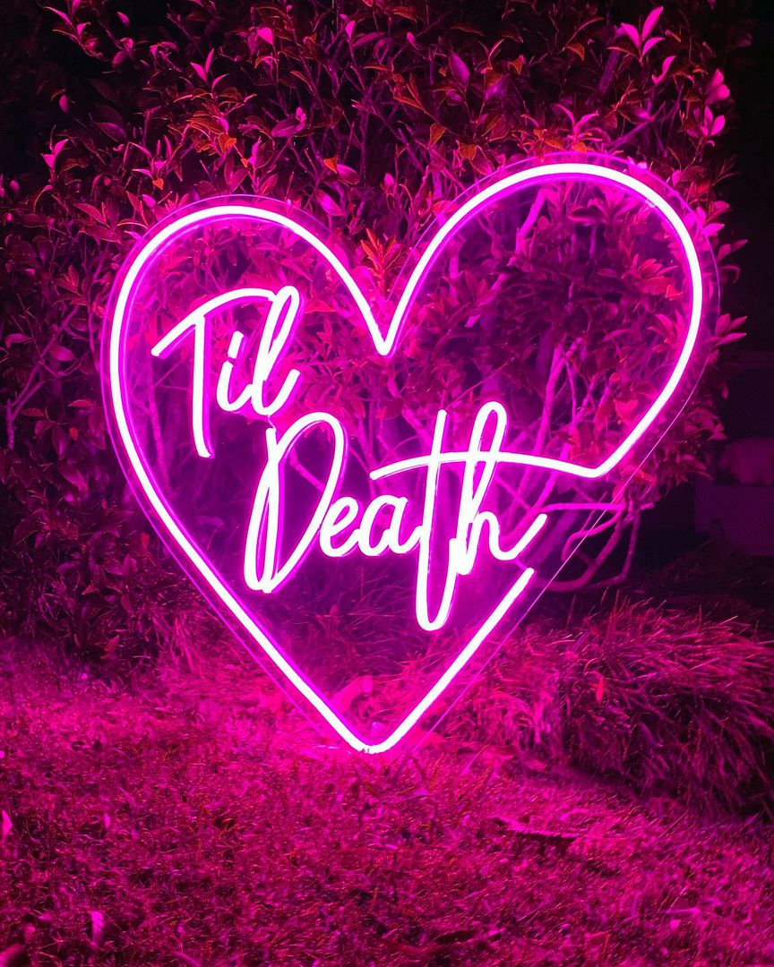 Til Death  Neon Sign