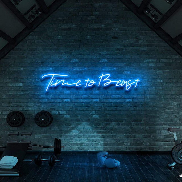 Time to Beast LED Neon Sign for Salon light up sign