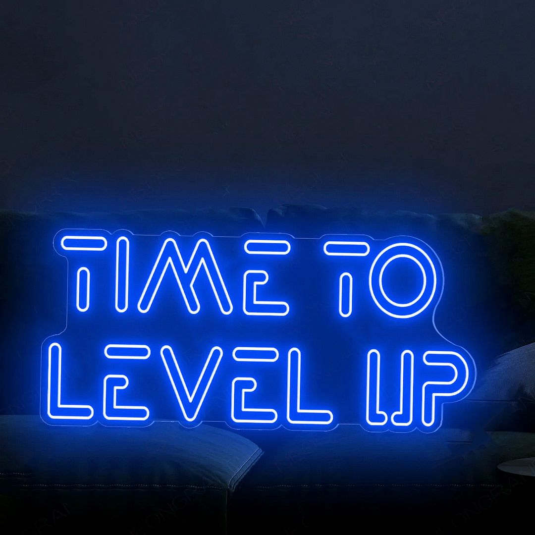 Time to Level Up Gamer Neon Sign