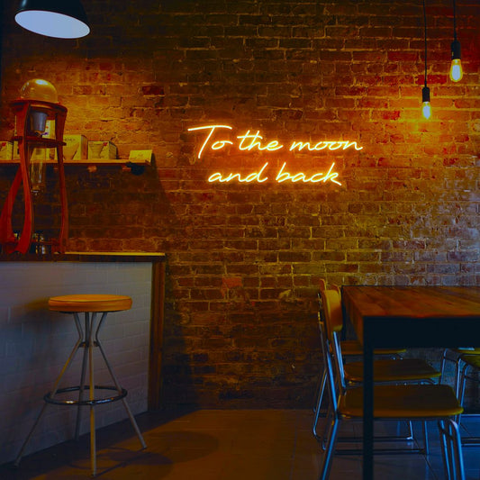 To The Moon And Back Neon Sign
