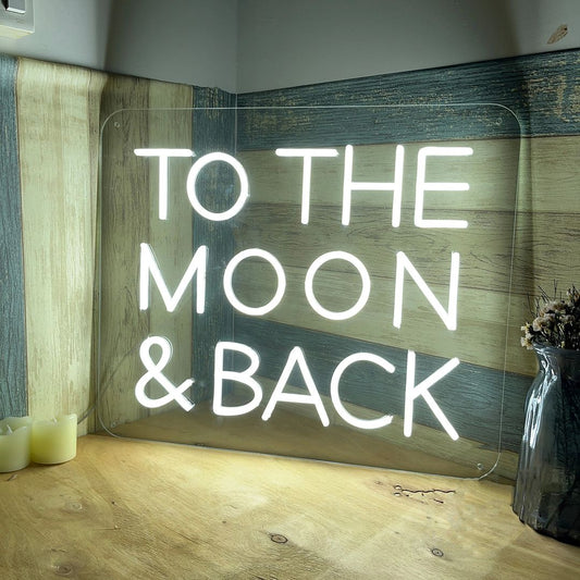 To The Moon And Back Neon Sign