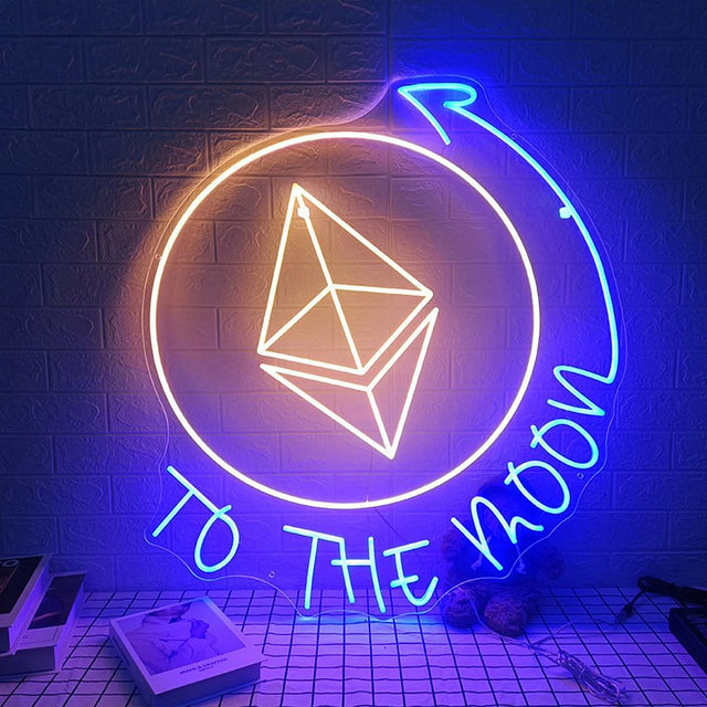 To The Moon LED Neon Sign for Man Cave light up sign