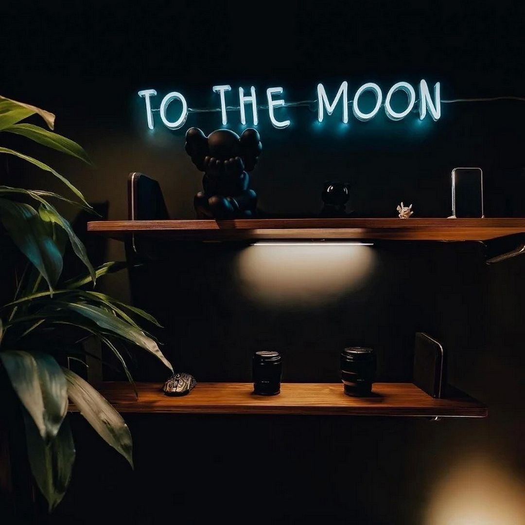 To The Moon Neon Sign