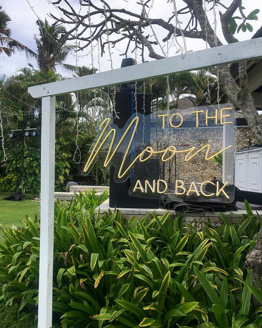 To The Moon and Back Neon Sign