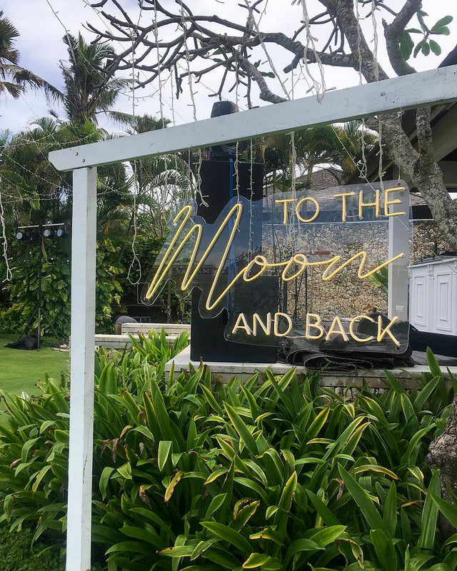 To The Moon and Back LED Neon Sign light up sign