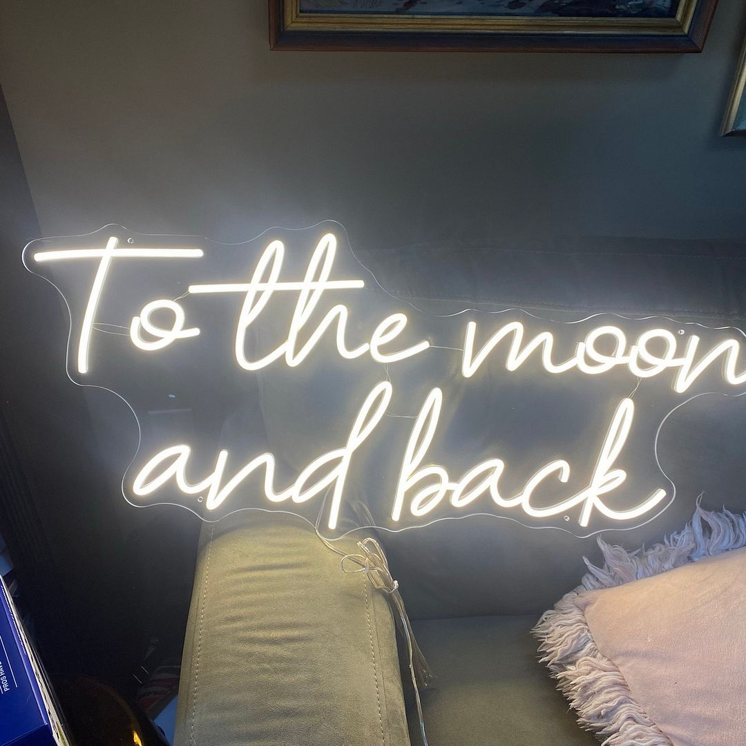 To The Moon and Back Neon Sign