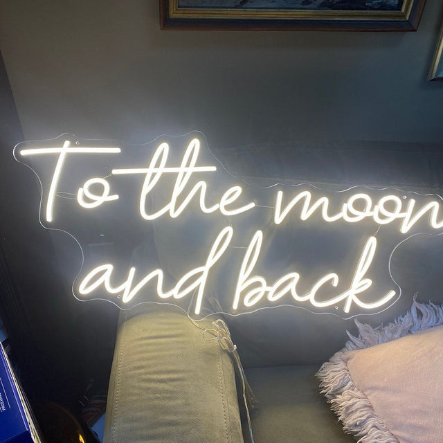 To The Moon and Back LED Neon Sign light up sign