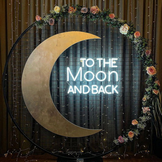 To The Moon and Back Neon Sign