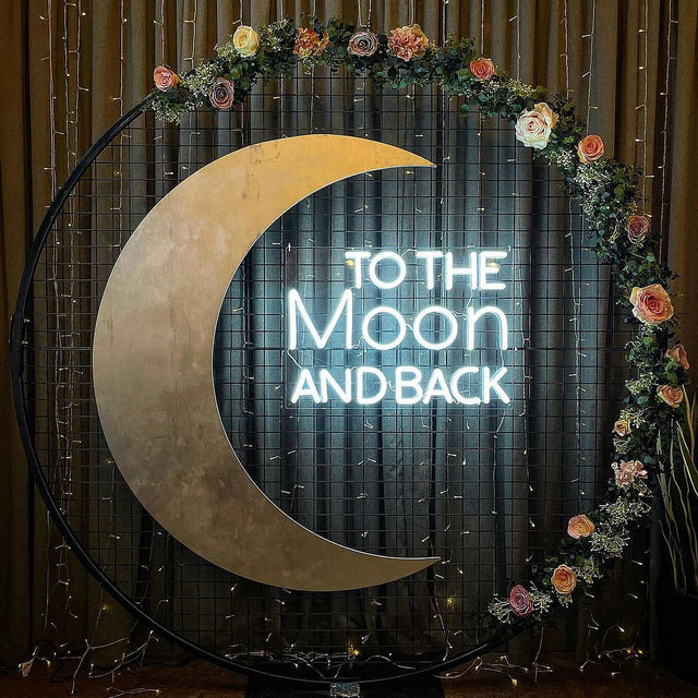 To The Moon and Back LED Neon Sign light up sign