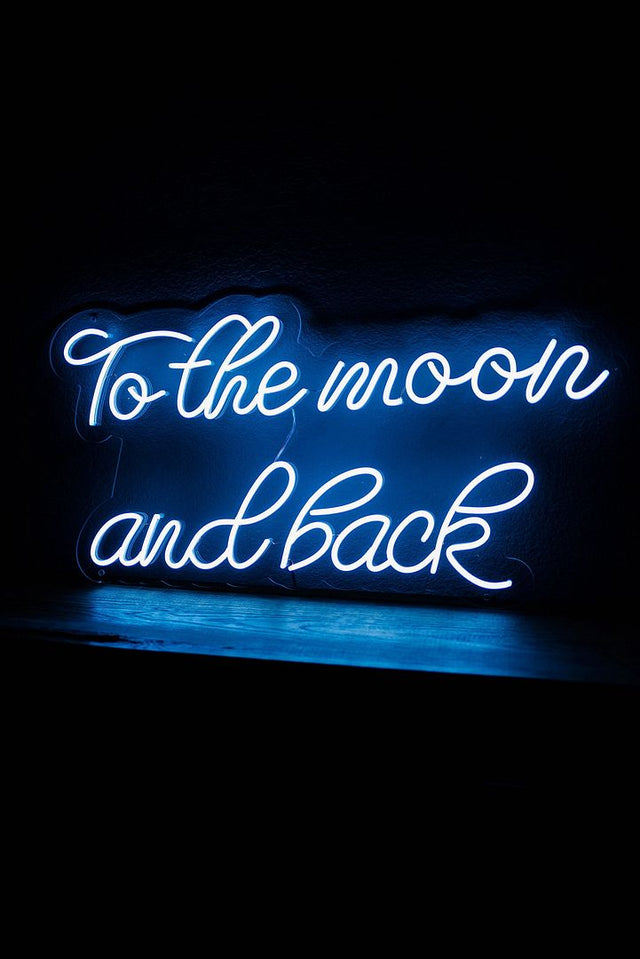 To The Moon and Back LED Neon Sign light up sign