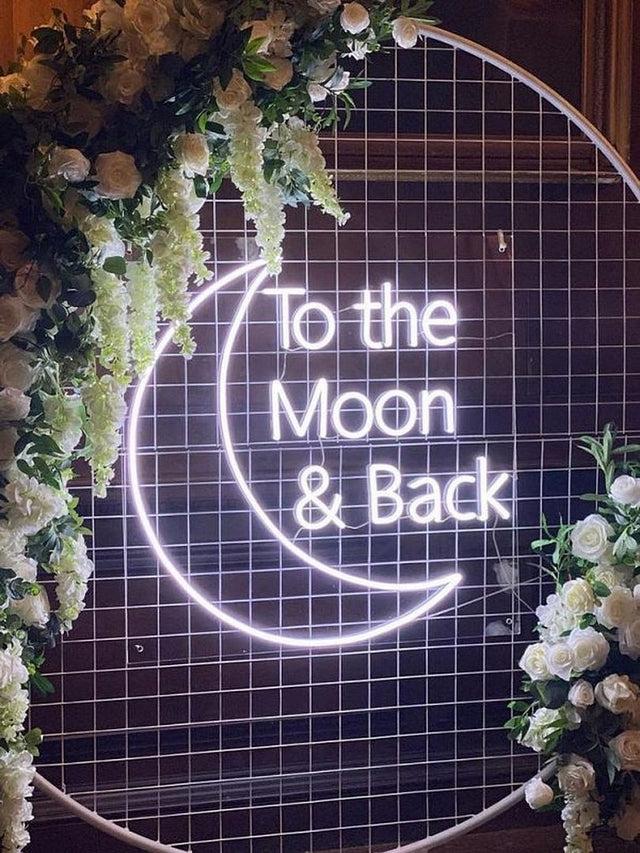 To The Moon and Back Wedding LED Neon Sign light up sign