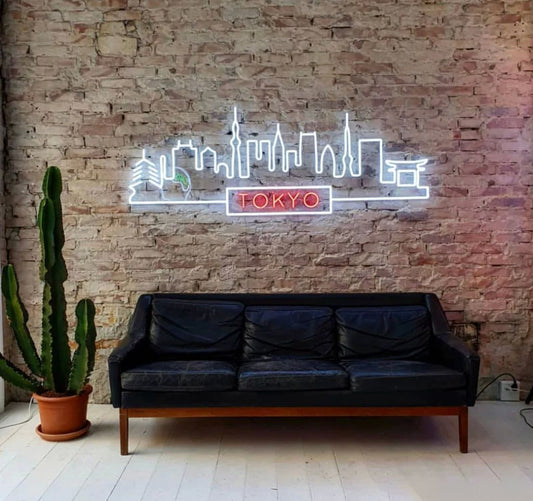 Tokyo Skyline Neon Sign