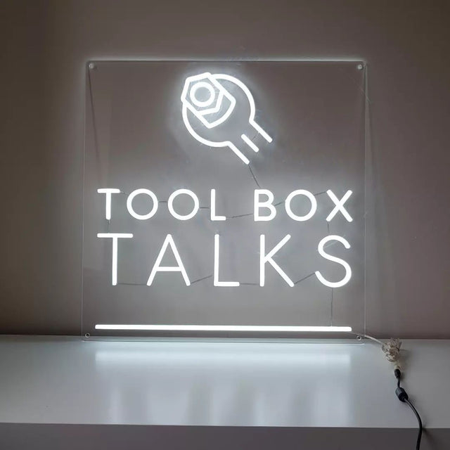 Tool Box Talks LED Neon Sign for Office light up sign