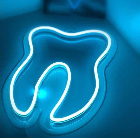 Tooth Dentist Neon Signs, Neon Lights, LED Neon Signs for Room, Bars Light Up Signs, Cool Neon Light Signs, Neon Wall Lights