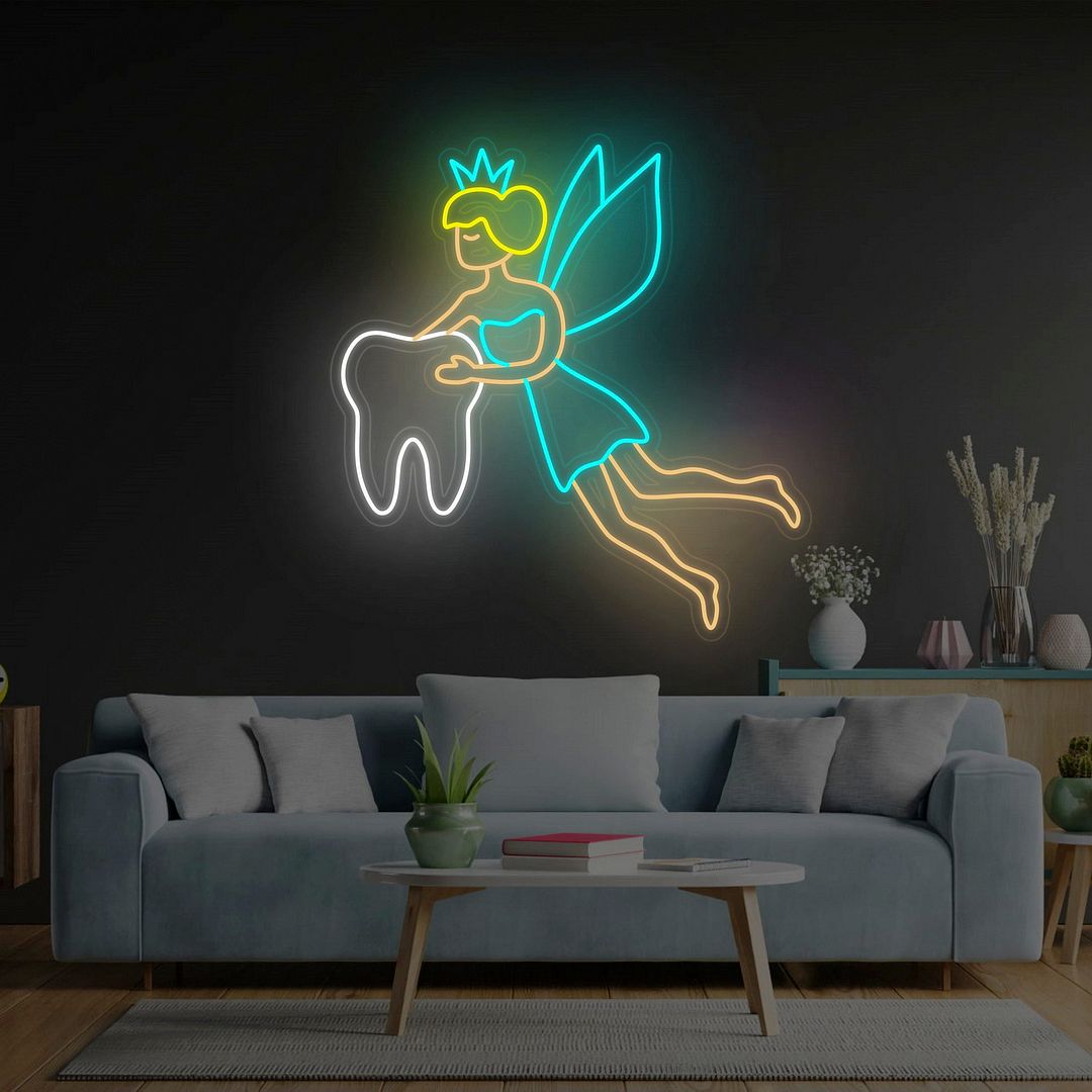 Tooth Fairy Dentist Neon Sign