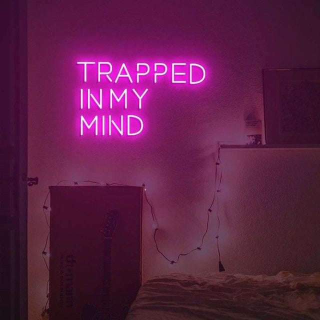 Trapped in My Mind Kid Cudi LED Neon Sign light up sign
