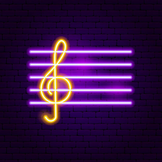 Treble Clef Music Neon Sign